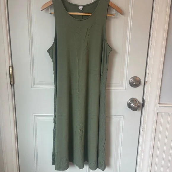 Old Navy Green Sleeveless Swing Dress - Picture 1 of 4